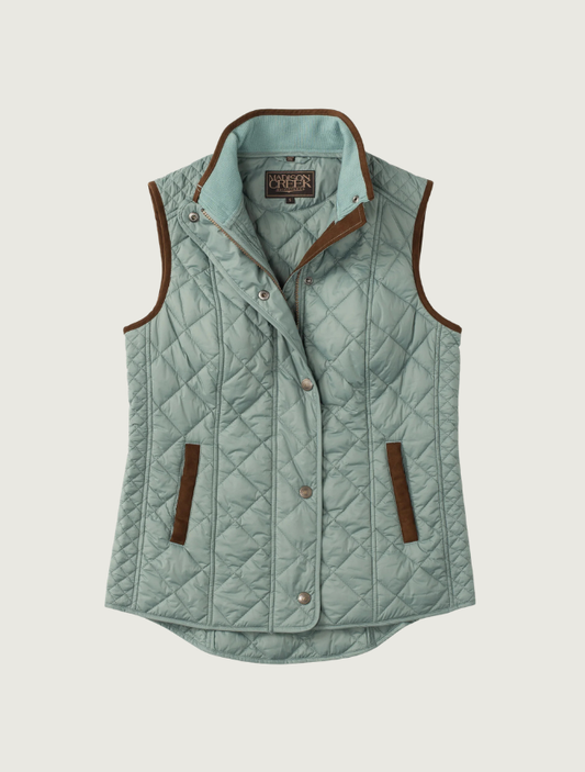 Madison Creek Vista Quilted Nylon Vest in Topaz