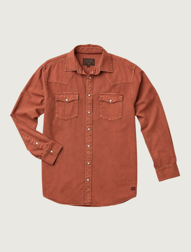 Madison Creek Bisley Western Shirt in Russet