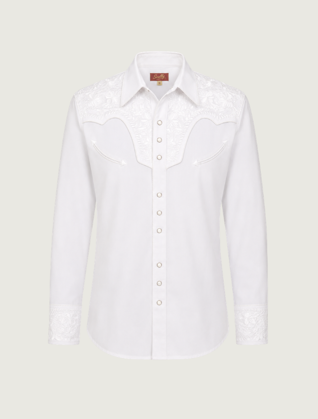 Scully Men's Floral Tooled Snap Front Shirt