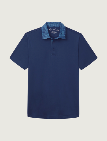 Robert Graham Harrold Performance Polo in Navy