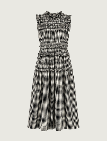 Raisonnel Smocked Gingham Maxi Dress