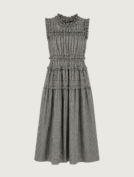 Raisonnel Smocked Gingham Maxi Dress