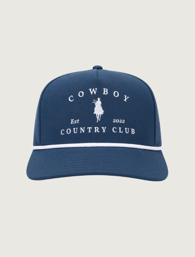 Cowboy Country Club Horse Roped Hat in Navy