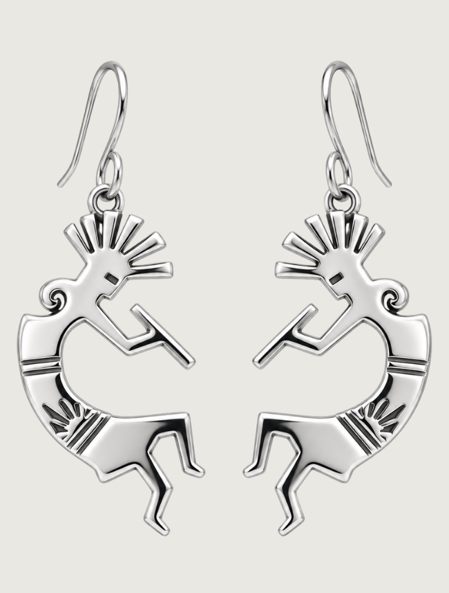 Sterling Silver Kokopelli Earrings
