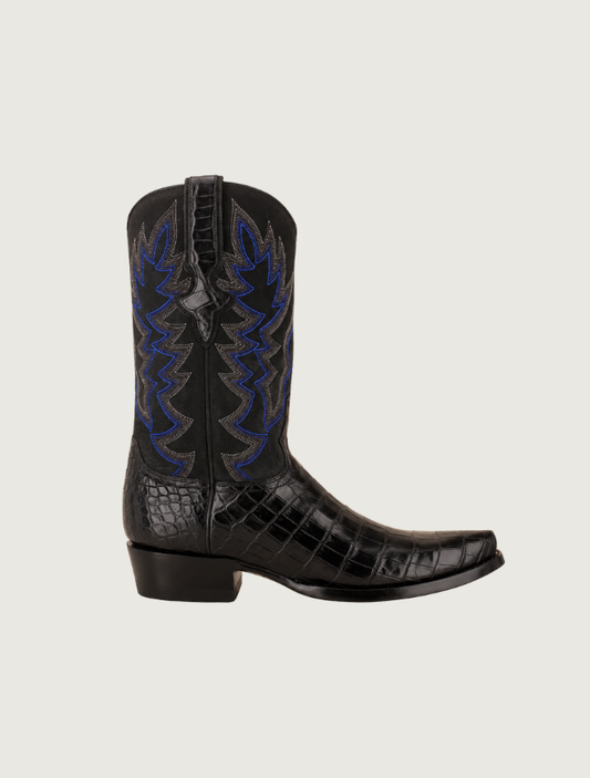 Old Gringo Richmond Nile Crocodile Cowboy Boots in Black