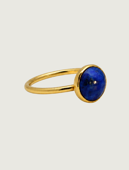 14K Yellow Gold Lapis Ring