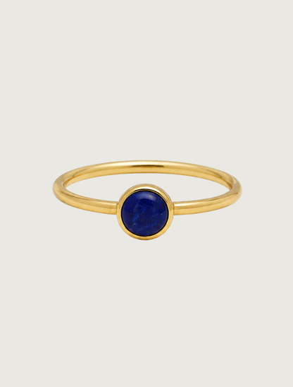 14K Yellow Gold Lapis Ring