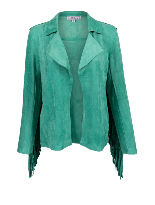 W.A.Y. Faux Suede Fringe Jacket