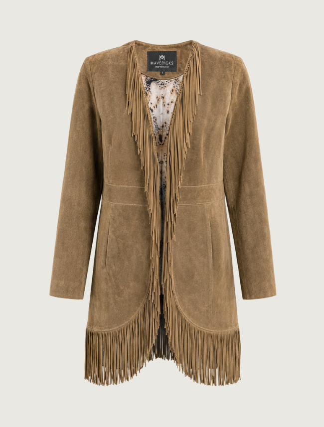 Women's Fringe Maxi Coat
