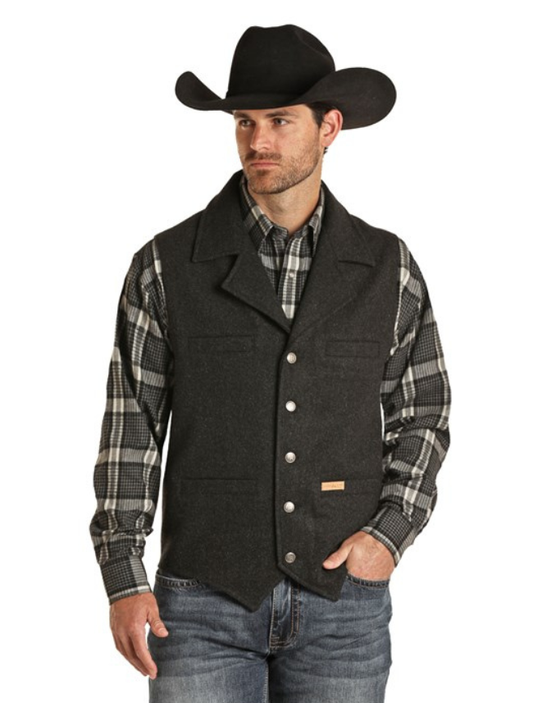 Rock & Roll Denim Men's Solid Montana Vest