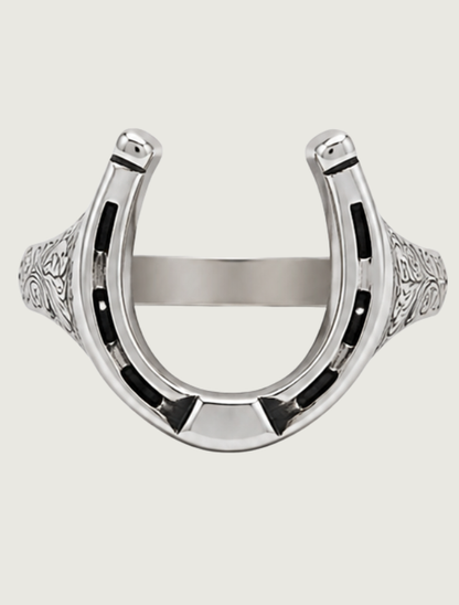 Kabana Sterling Silver Large Horseshoe Ring