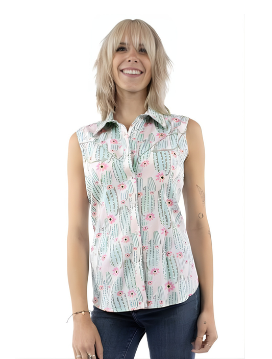 Scully Women's Cactus Print Sleeveless Top