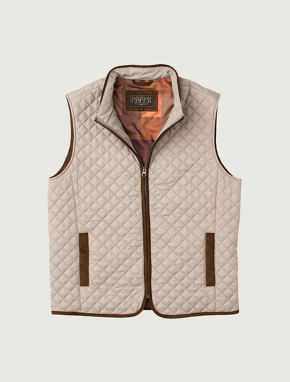 Madison Creek Houston Quilted Nylon Vest in Taupe