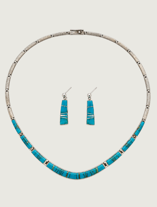 Valerie Yazzie Skinny Inlay Necklace Set