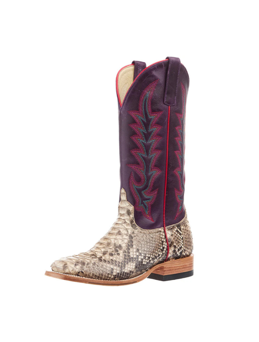 Macie Bean Women's Top Hand Purple Mink Python Boots