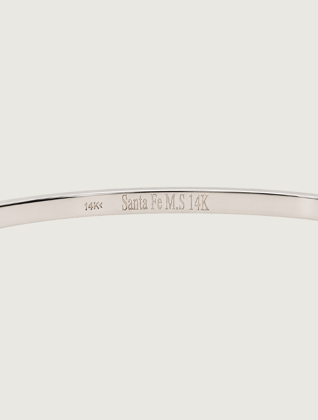 14K White Gold Diamond, Black Jade, & Fire Opal Bracelet