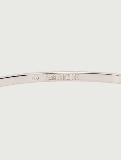 14K White Gold Diamond, Black Jade, & Fire Opal Bracelet