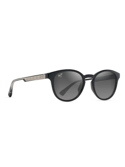 Maui Jim Hiehie in Shiny Black with Trans Light Grey / Neutral Grey