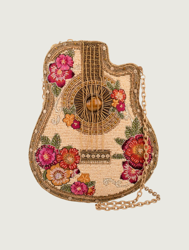 Mary Frances Garden Tour Guitar Crossbody Handbag