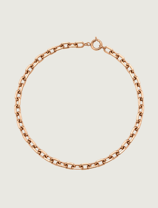 18K Rose Gold Paperclip Chain Necklace