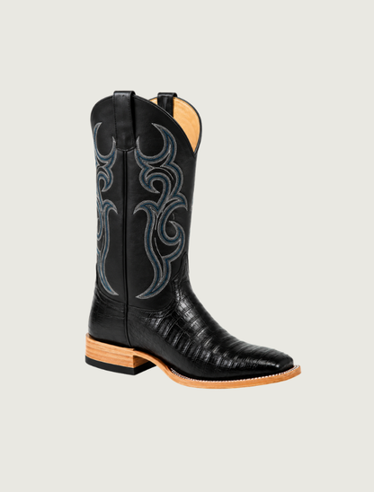 Horse Power Black Caiman Belly Cowboy Boots