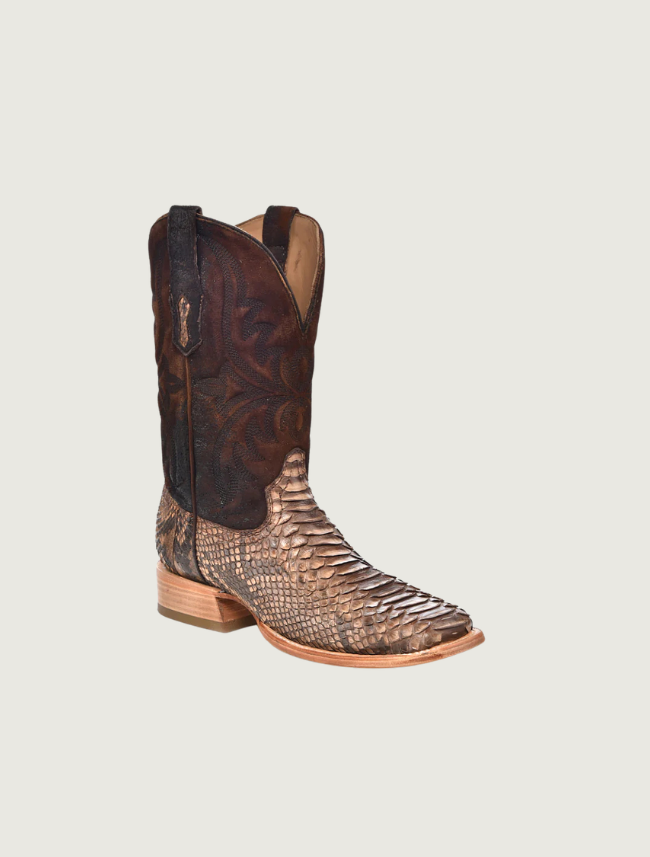 Corral Genuine Lamb & Python Square Toe Cowboy Boots