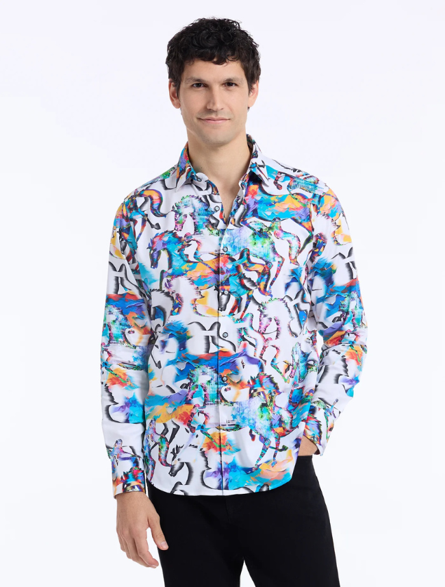 Robert Graham Men's Mane Event Long Sleeve Button Down Shirt