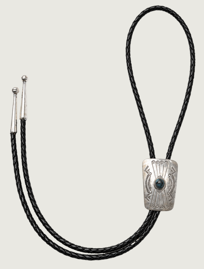 Jolene Begay Sterling Silver & Turquoise Bolo Tie