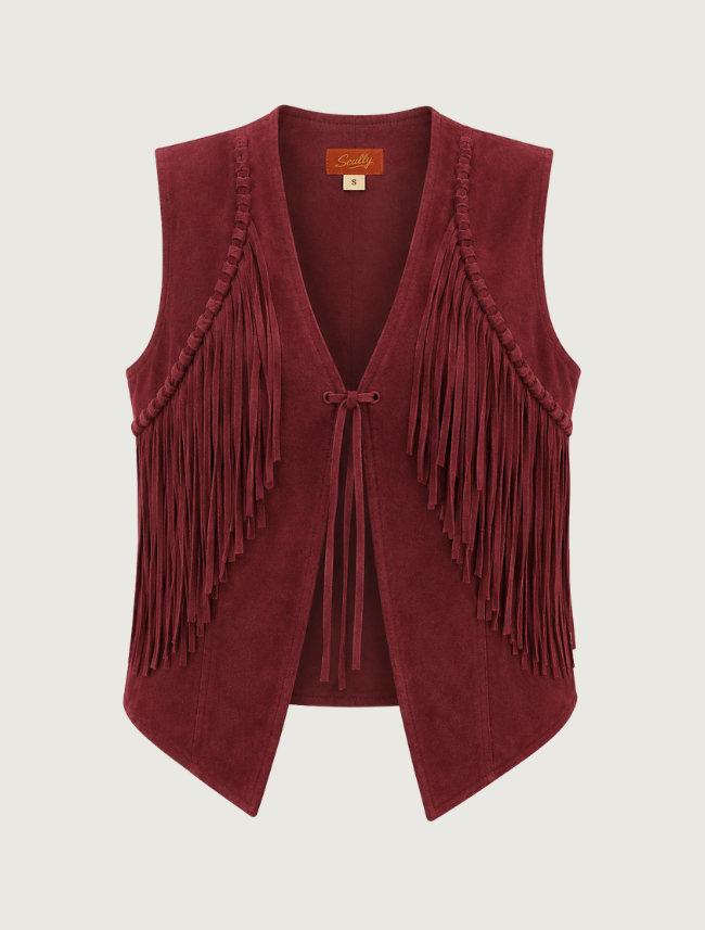 Scully Women's Suede Fringe Vest