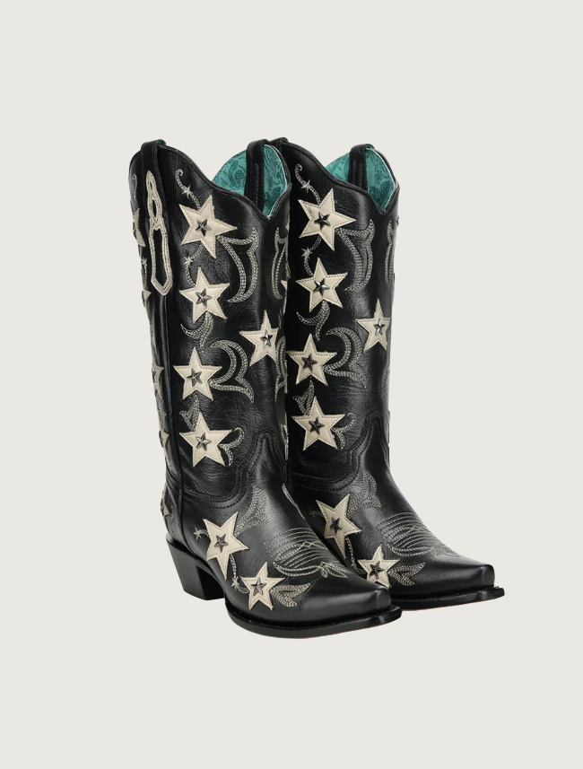Corral Black Stars & Studs Cowgirl Boots