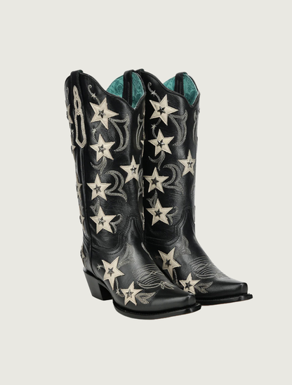 Corral Black Stars & Studs Cowgirl Boots