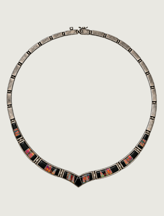 Ferris Sterling Silver Opal Inlay Necklace