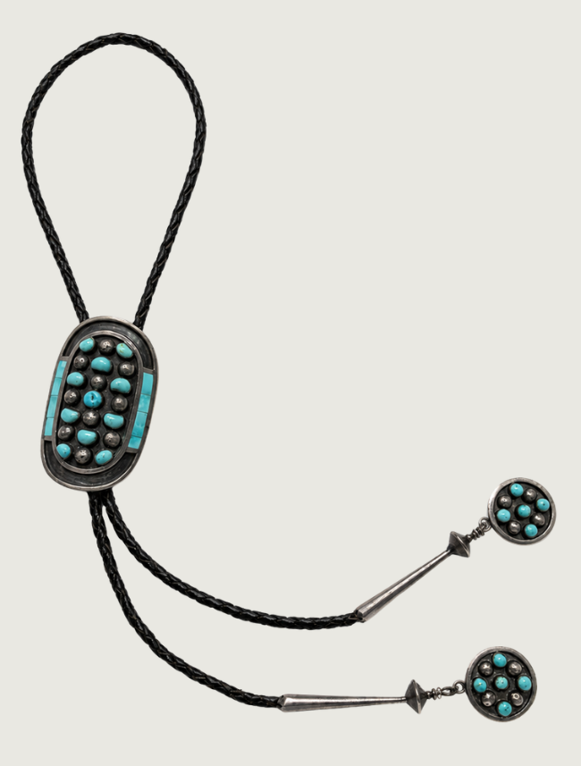 Jobeth Mayes Sterling Silver Turquoise Bolo Tie