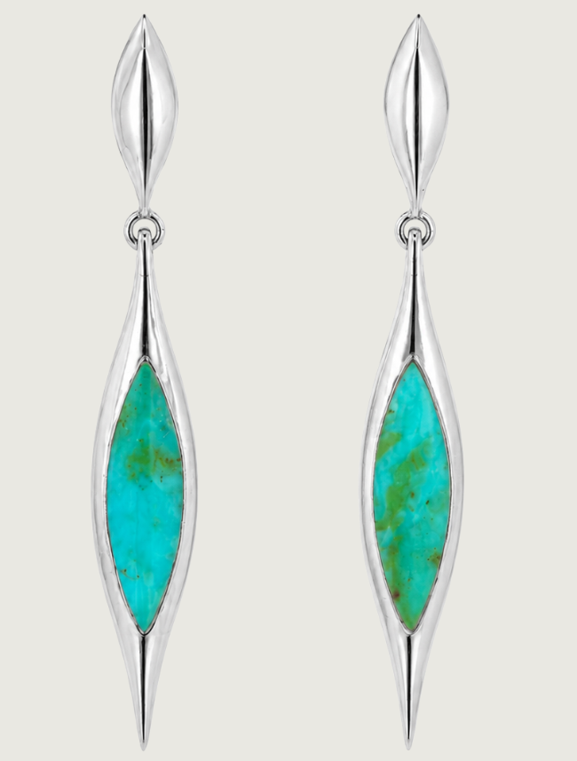 Kabana Rhodium-Plated Sterling Silver Turquoise Earrings