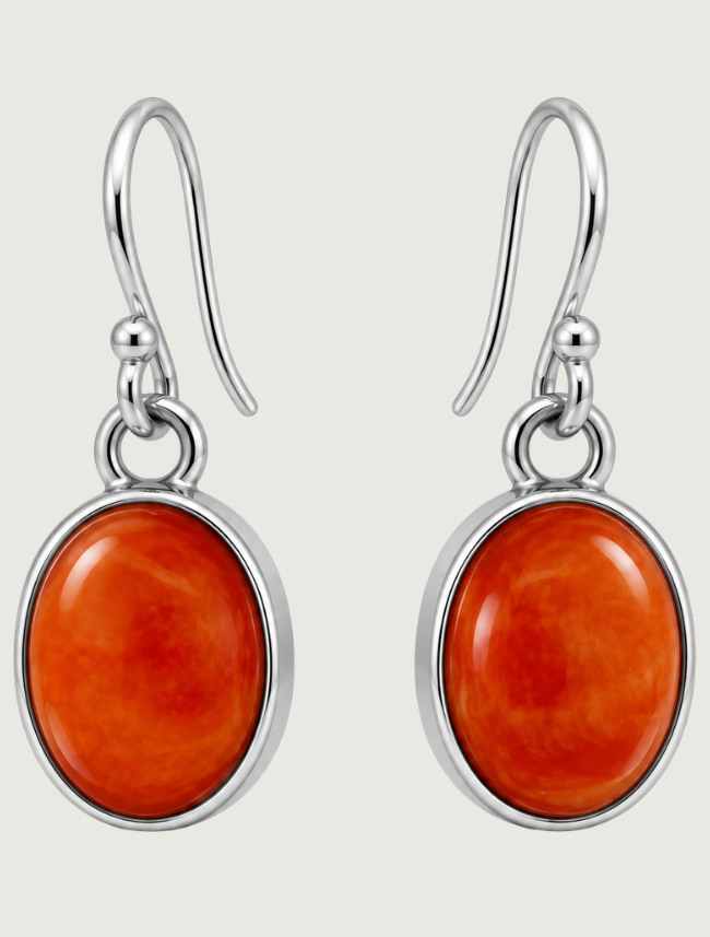 Sterling Silver Spiny Oyster Shell Earrings