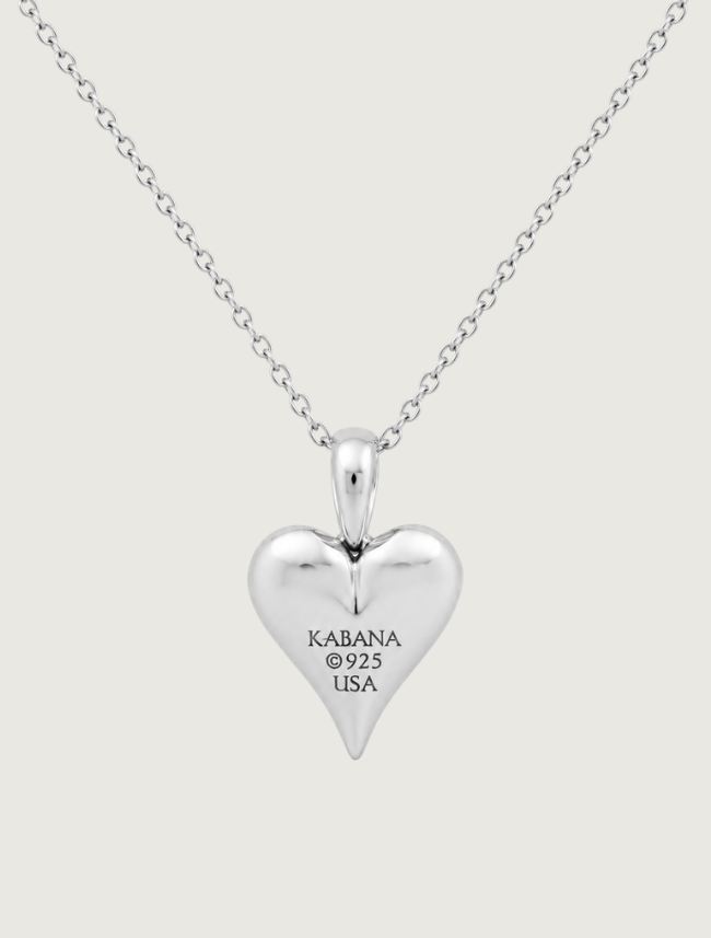 Kabana Sterling Silver Pink Mother of Pearl Heart Pendant