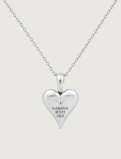 Kabana Sterling Silver Pink Mother of Pearl Heart Pendant