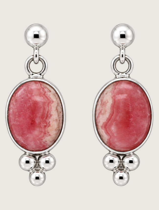 Sterling Silver Red Spiny Oyster Earrings