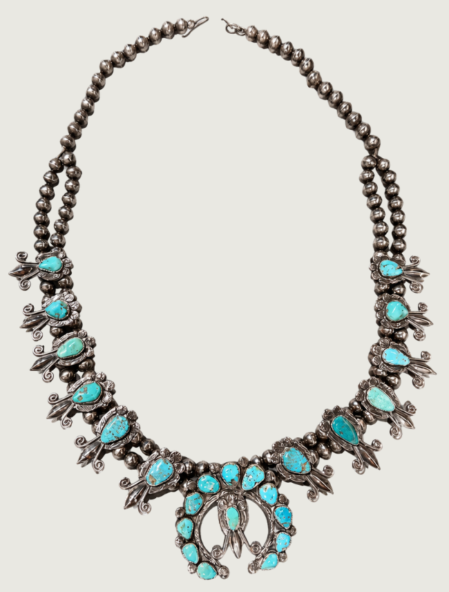 Sterling Silver Kingman Turquoise Necklace