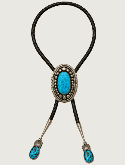 Sterling Silver Turquoise Bolo Tie