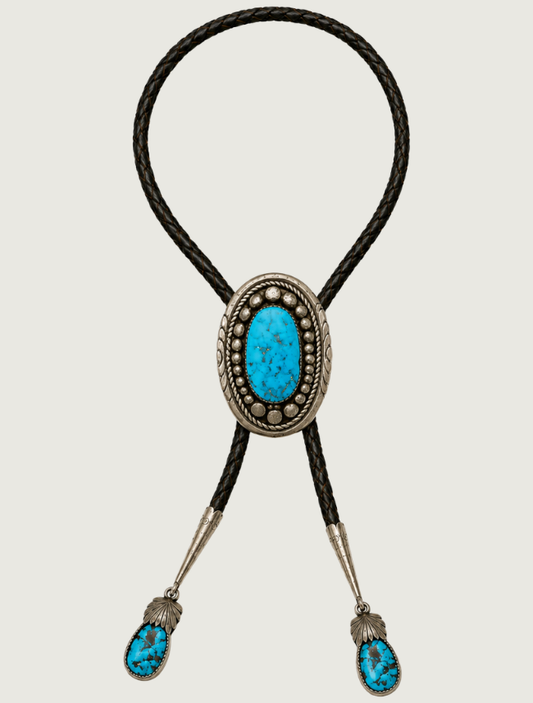 Sterling Silver Turquoise Bolo Tie