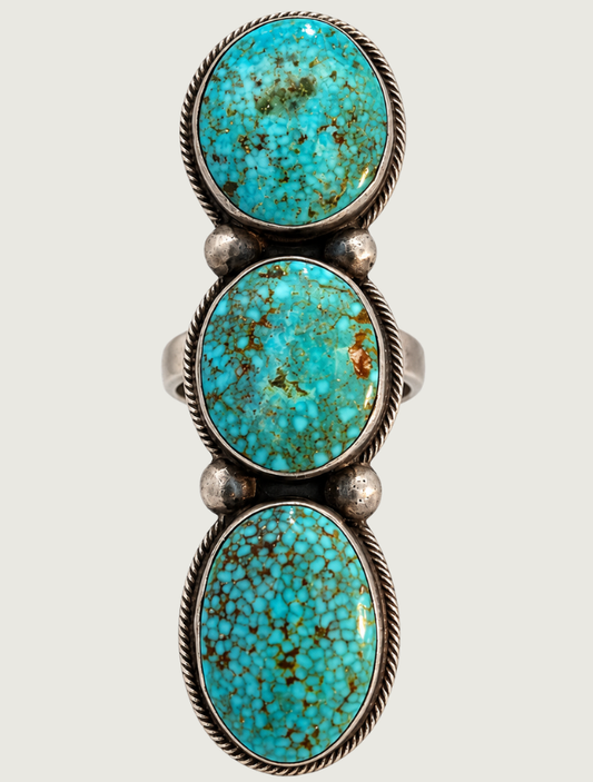 Kathleen G. Sterling Silver Turquoise Cabochon Ring