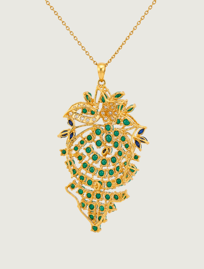 18K Yellow Gold Sleeping Beauty Turquoise Necklace