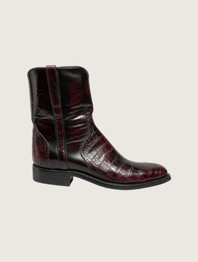 Lucchese Red Crocodile Cowboy Boots