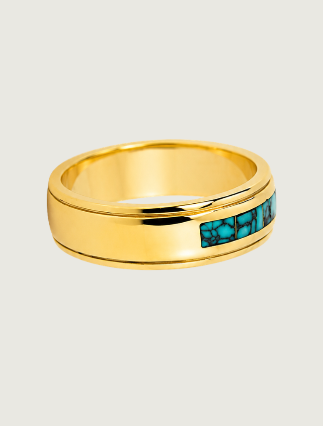 14K Yellow Gold Turquoise Ring