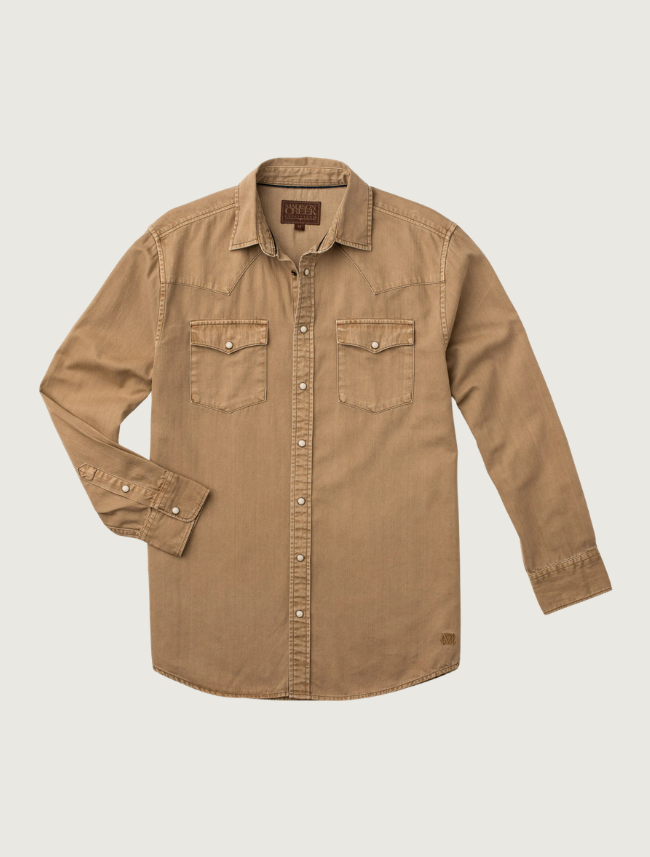 Madison Creek Bisley Western Shirt in Tan