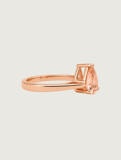 14K Rose Gold and Morganite Ring
