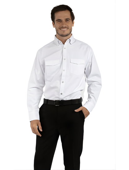 Scully Men's White Diamond Dobby Dress Shirt