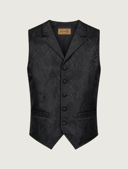 Scully Men's Black Paisley Vest