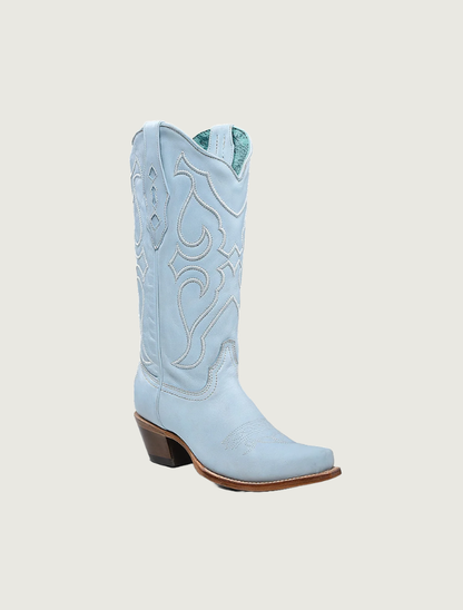 Corral Baby Blue Embroidery Cowgirl Boots